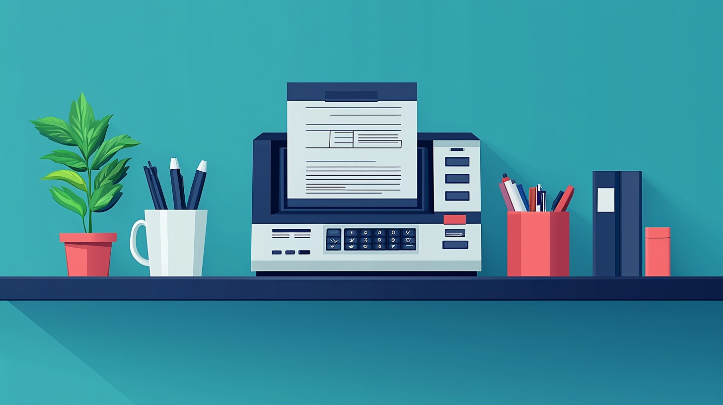 Fax machine with legal documents