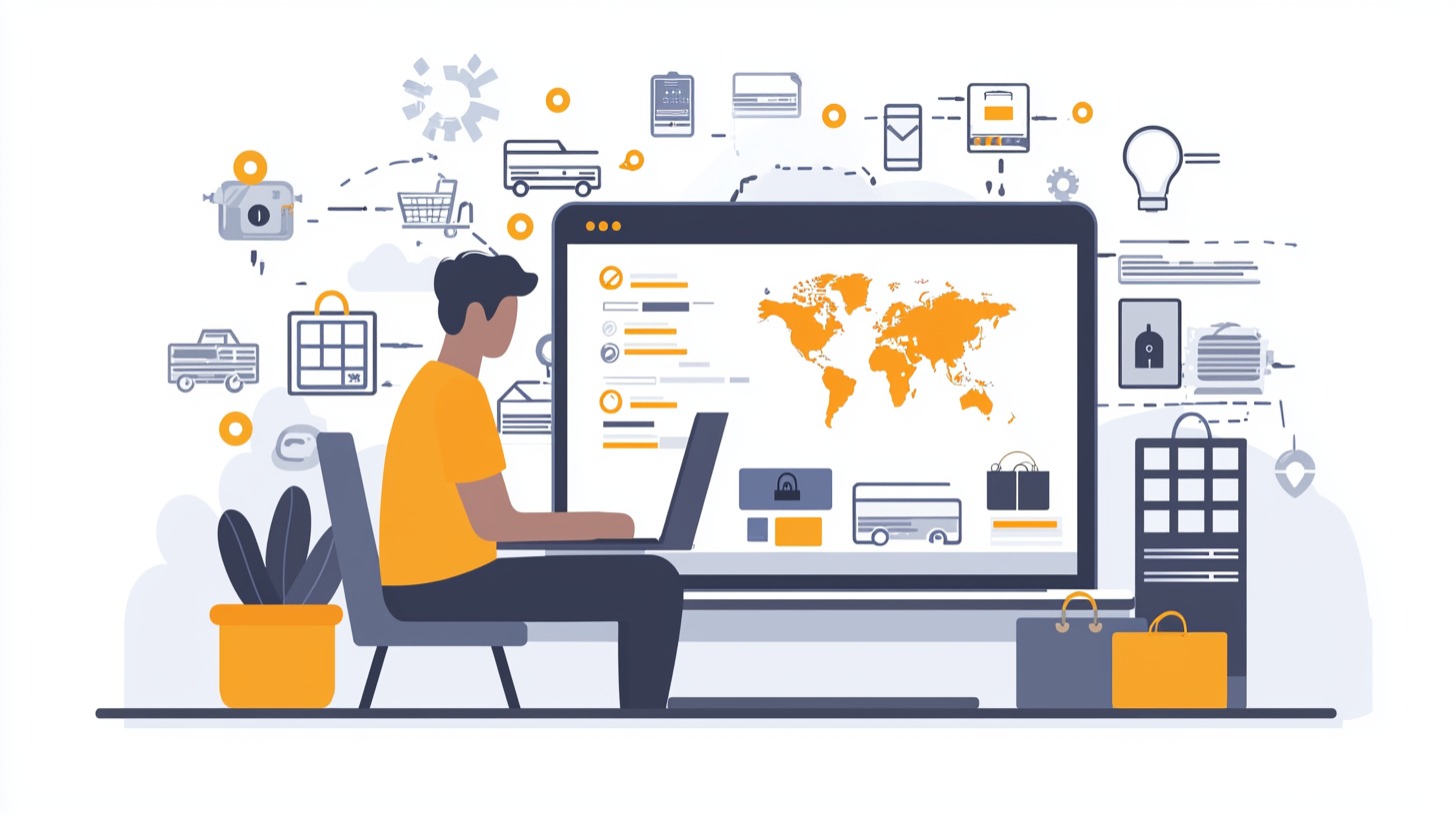 Entrepreneur running online store 