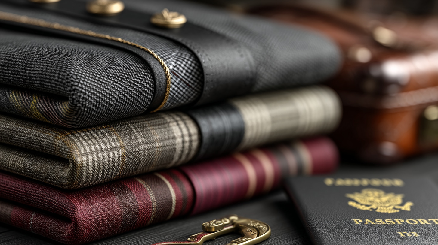 Neatly folded business suits